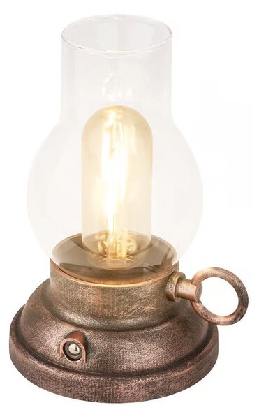 Brilo - LED Stm. ven. nab. stolní lampa KANEA LED/1,5W/5V IP44 1200mAh bronzová