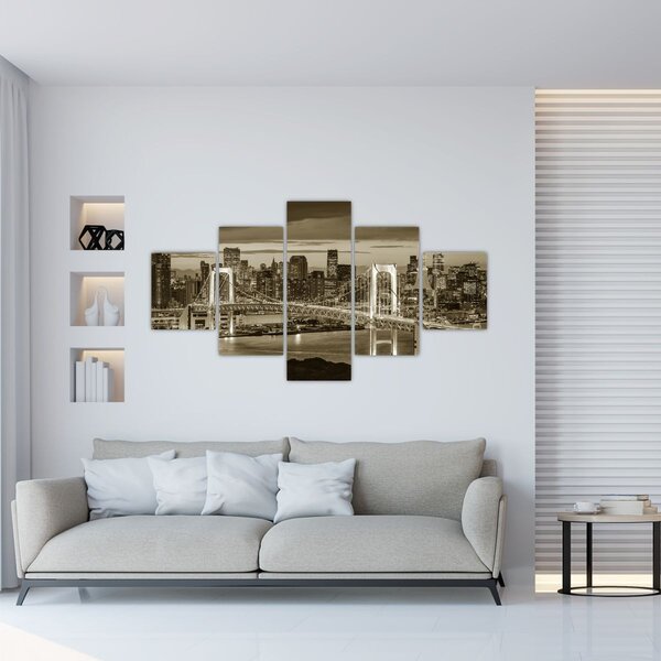 Obraz - Zlaté velkoměsto (125x70 cm)