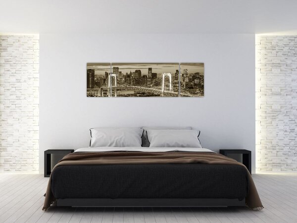 Obraz - Zlaté velkoměsto (170x50 cm)