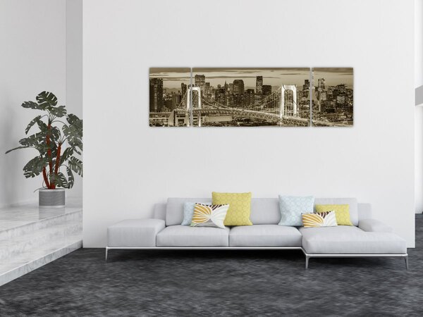 Obraz - Zlaté velkoměsto (170x50 cm)