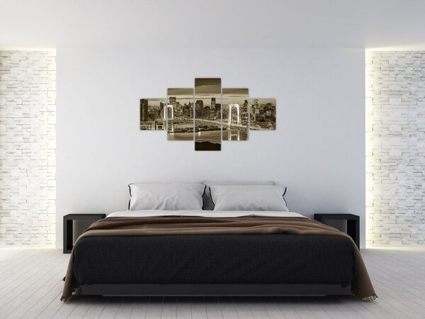 Obraz - Zlaté velkoměsto (125x70 cm)