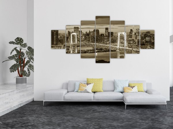 Obraz - Zlaté velkoměsto (210x100 cm)