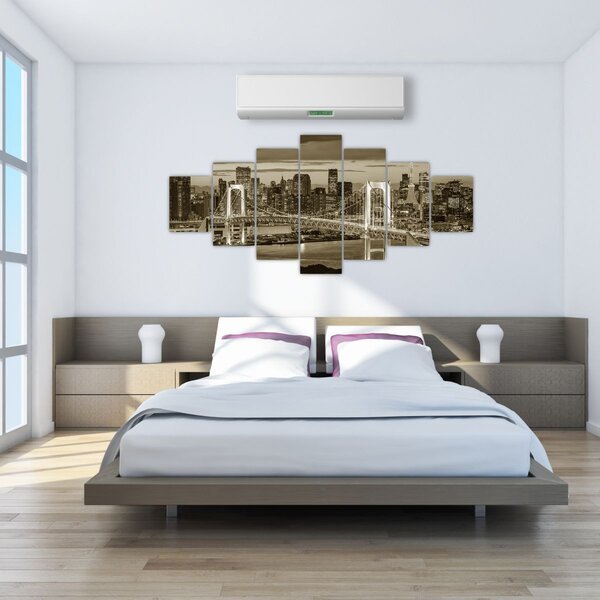 Obraz - Zlaté velkoměsto (210x100 cm)