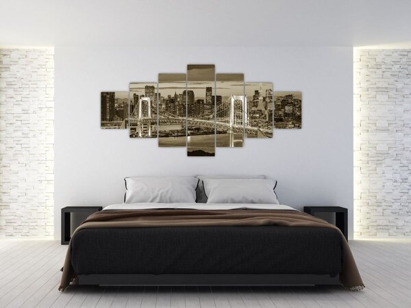 Obraz - Zlaté velkoměsto (210x100 cm)