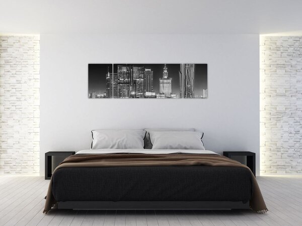 Obraz - Černobílý New York (170x50 cm)