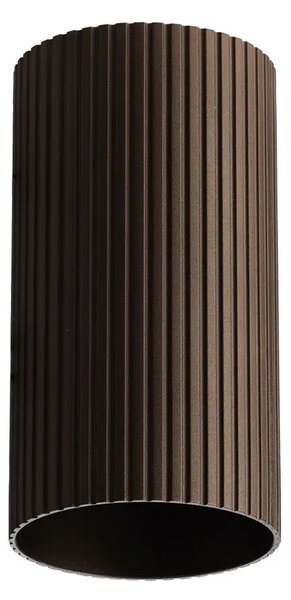 Minimalistická bodová svítidlo Lucas Ribbed Tube 10 kávová