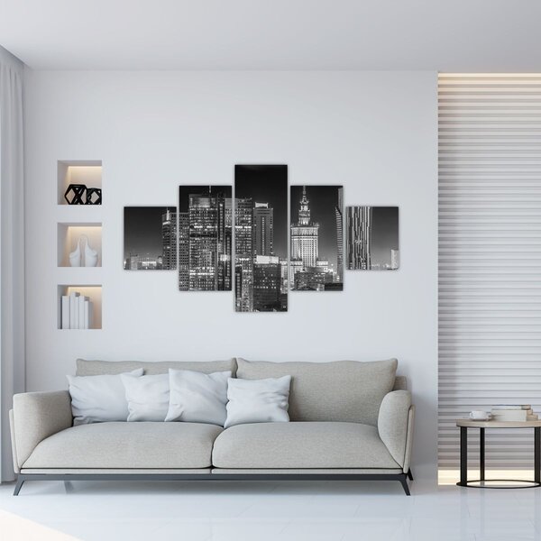 Obraz - Černobílý New York (125x70 cm)
