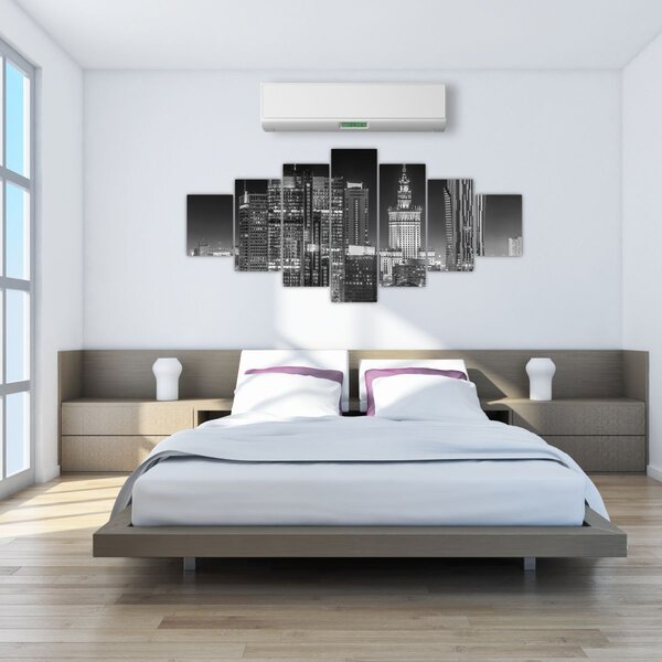 Obraz - Černobílý New York (210x100 cm)