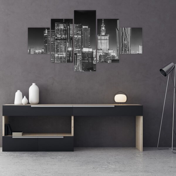 Obraz - Černobílý New York (125x70 cm)