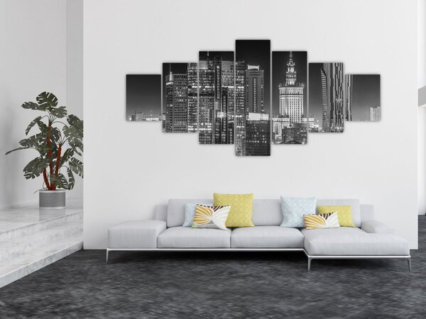 Obraz - Černobílý New York (210x100 cm)