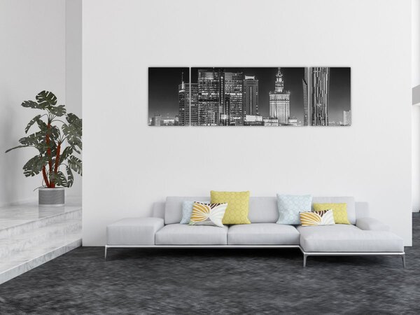 Obraz - Černobílý New York (170x50 cm)