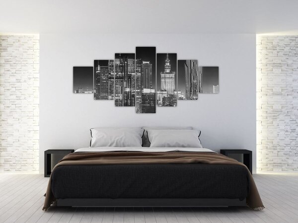 Obraz - Černobílý New York (210x100 cm)