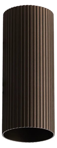 Minimalistická bodová svítidlo Lucas Ribbed Tube 30 kávová
