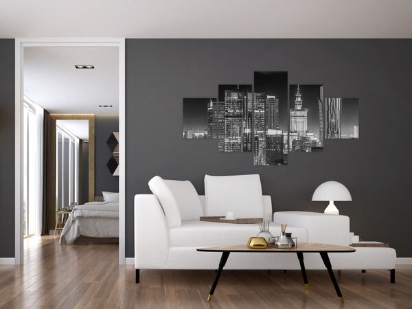 Obraz - Černobílý New York (125x70 cm)