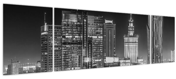 Obraz - Černobílý New York (170x50 cm)