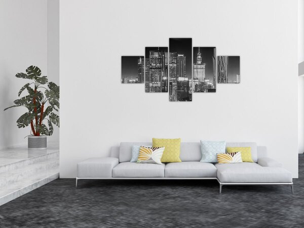 Obraz - Černobílý New York (125x70 cm)