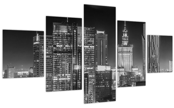 Obraz - Černobílý New York (125x70 cm)