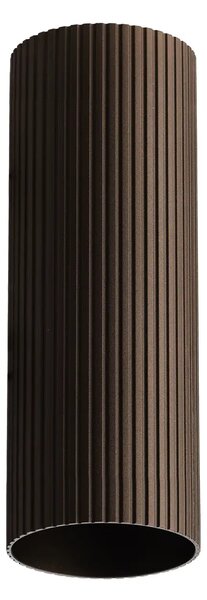 Minimalistická bodová svítidlo Lucas Ribbed Tube 40 kávová