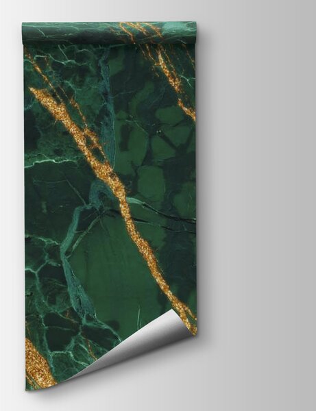 Fototapeta Smaragdové žíly v leštěném kameni, Designové fototapety na zeď, Populární fototapety, u00852 - Tapeko.co.cz