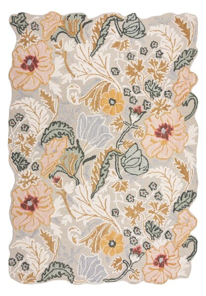 Světle růžový ručně tkaný vlněný koberec 120x170 cm Daphne Shaped Floral – Flair Rugs