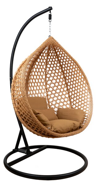 Skládací závěsné houpací křeslo Houseland Bliss XL béžové