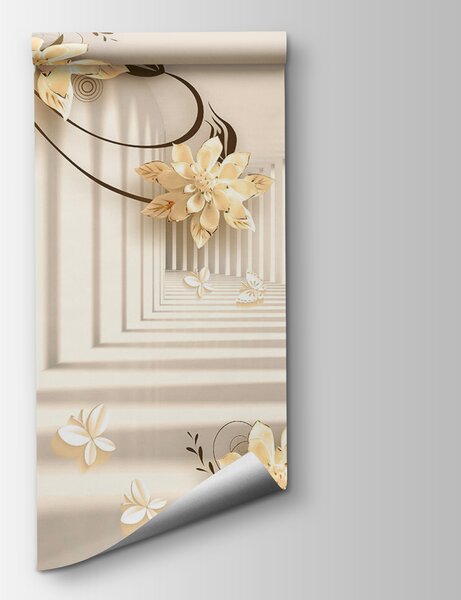 Fototapeta Tapety s květinami a motýly, 3D fototapety, Populární fototapety, u21861v2 - Tapeko.co.cz