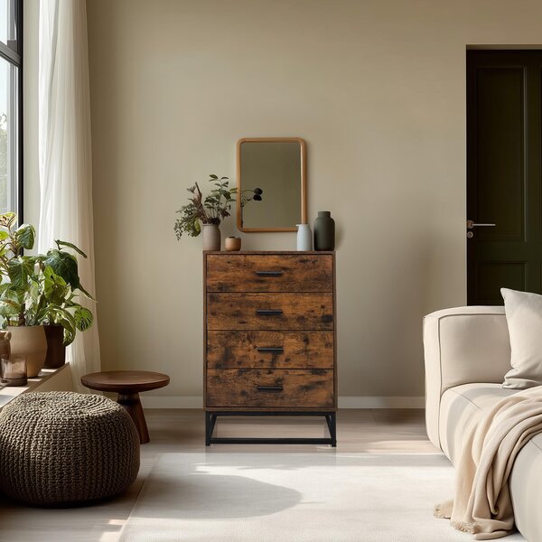 Hjh LIVING Komoda se 4 zásuvkami VINSTRA Příborník 83,5 x 60,0 x 38,5 cm