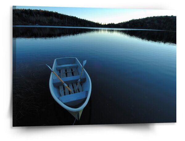 Sablio Obraz Loďka na jezeře - 150x110 cm