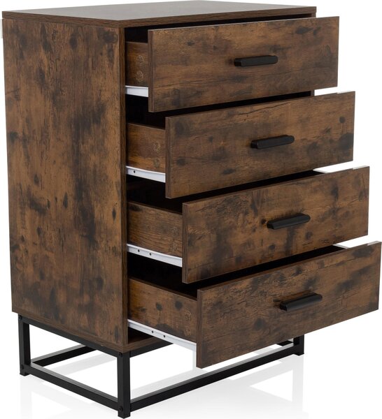 Hjh LIVING Komoda se 4 zásuvkami VINSTRA Příborník 83,5 x 60,0 x 38,5 cm