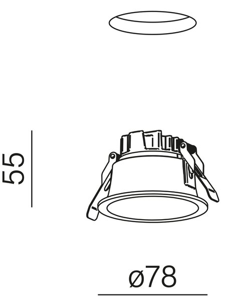 AQform designová venkovní zapuštěná svítidla Hollow Lens