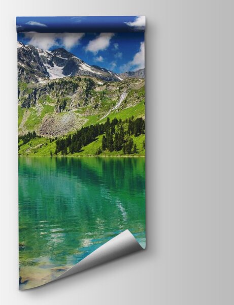 Fototapeta Vodní plocha s horami a stromy, Přírodní fototapety, Populární fototapety, u62803 - Tapeko.co.cz