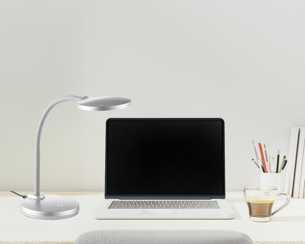Stolní LED lampa CARMEN stříbrná