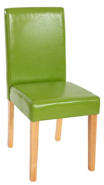 Sada 2 jídelních židlí Kuchyňská židle Littau Imitace kůže, zelená, světlé nohy