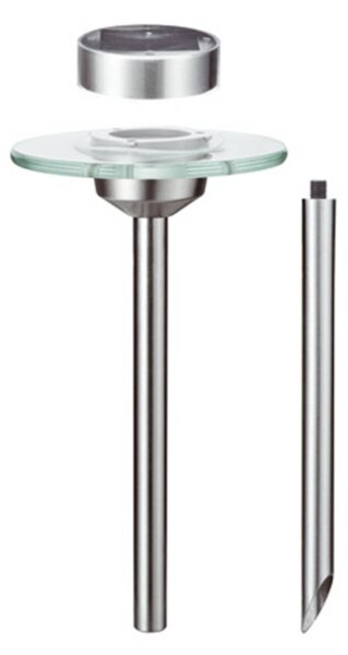 Paulmann Ufo LED solární lampa s hrotem, Hliník / šedá / zinek, Nerezová ocel, Moderní