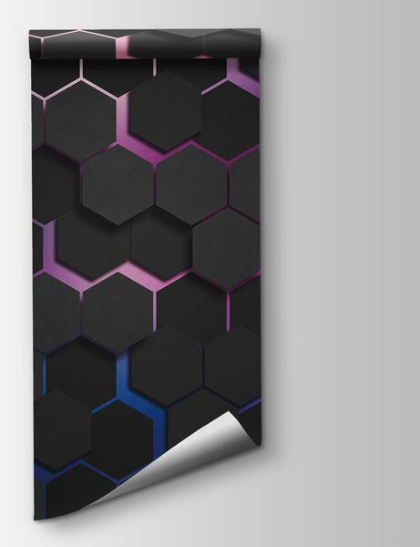 Fototapeta Skupina černých šestiúhelníků, 3D fototapety, Populární fototapety, u79935 - Tapeko.co.cz