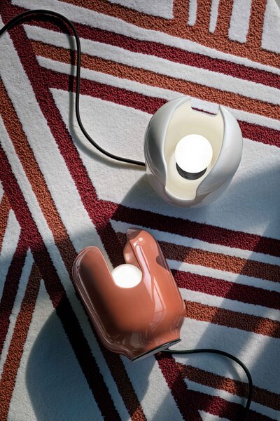 Ferroluce Designová stolní lampa BATUCADA, v. 20 cm, 1xE27 Barva: Oranžová