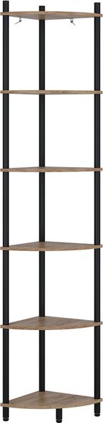 Rohová police Vicco Bivio Zlatý dub power/antracit 29 x 163.5 cm se 6 úložnými přihrádkami, Model 57475