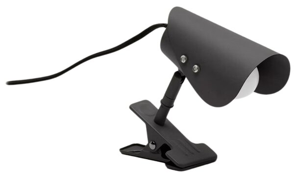 Malá černá kovová stolní lampa s klipem Kave Home Jula
