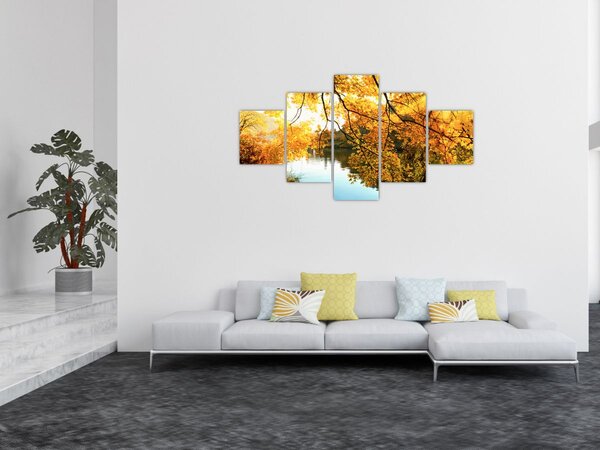 Obraz - Podzimní strom (125x70 cm)