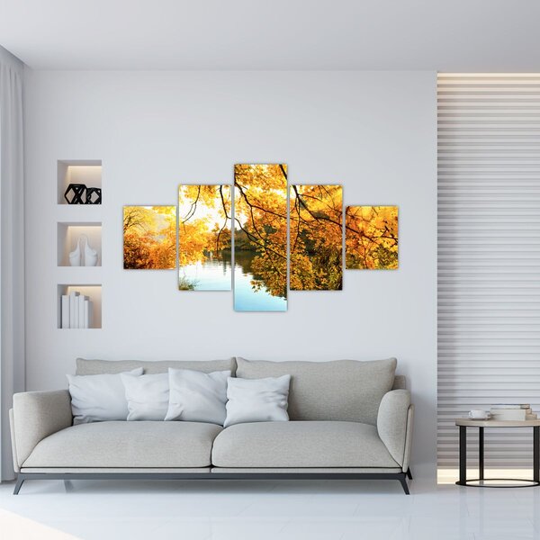 Obraz - Podzimní strom (125x70 cm)