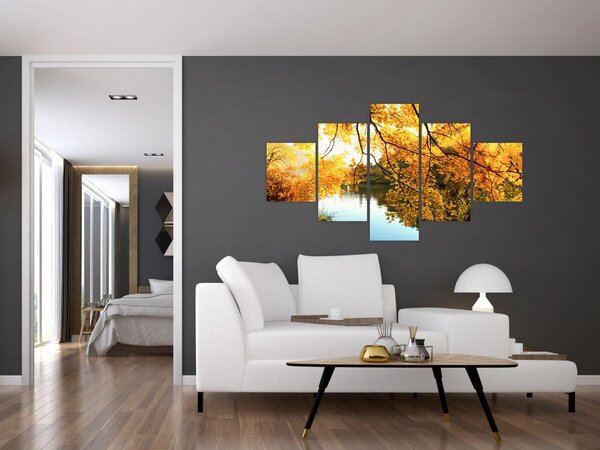 Obraz - Podzimní strom (125x70 cm)