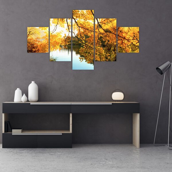 Obraz - Podzimní strom (125x70 cm)