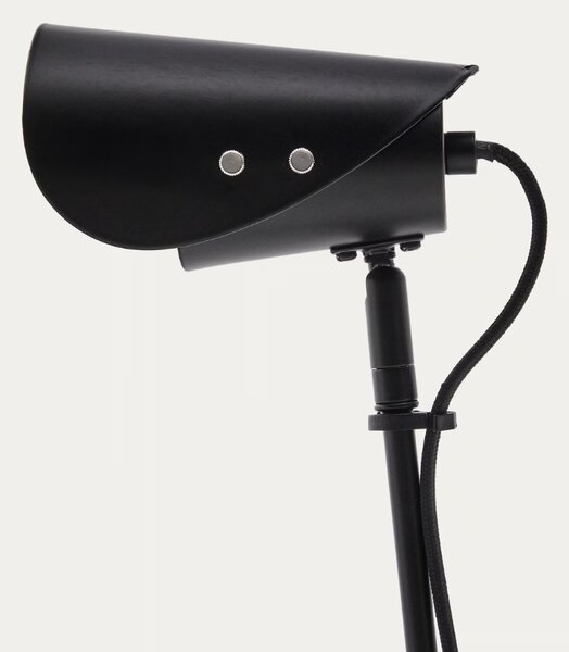 Černá kovová stolní lampa s klipem Kave Home Jula