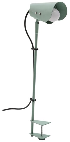 Zelená kovová stolní lampa s klipem Kave Home Jula