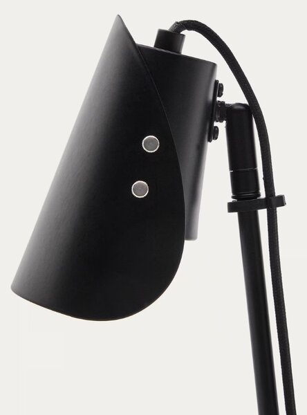 Černá kovová stolní lampa s klipem Kave Home Jula