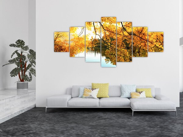 Obraz - Podzimní strom (210x100 cm)