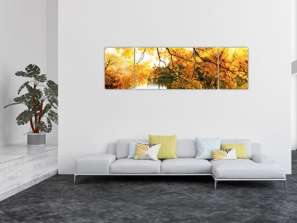 Obraz - Podzimní strom (170x50 cm)