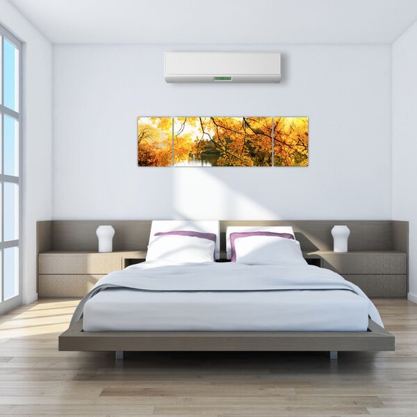 Obraz - Podzimní strom (170x50 cm)