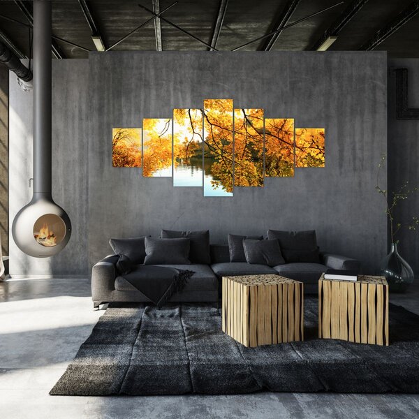 Obraz - Podzimní strom (210x100 cm)
