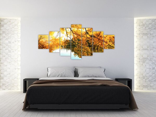 Obraz - Podzimní strom (210x100 cm)
